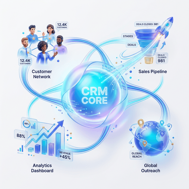 Premium CRM Benefits Illustration