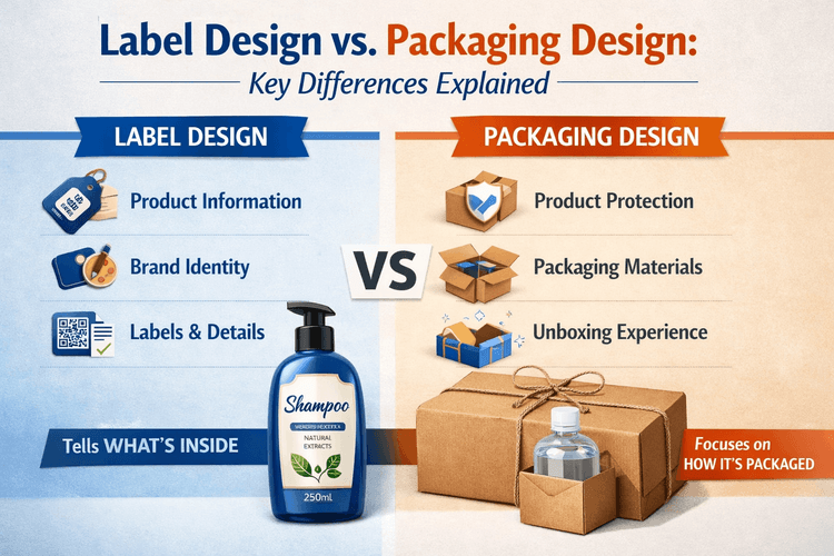 Label Design vs Packaging Design: Key Differences Every Brand Should Know